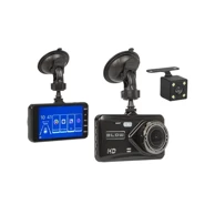 BLACKBOX Retrovizorska auto kamera DVR F800 Full HD s dvije kamere 4" crna